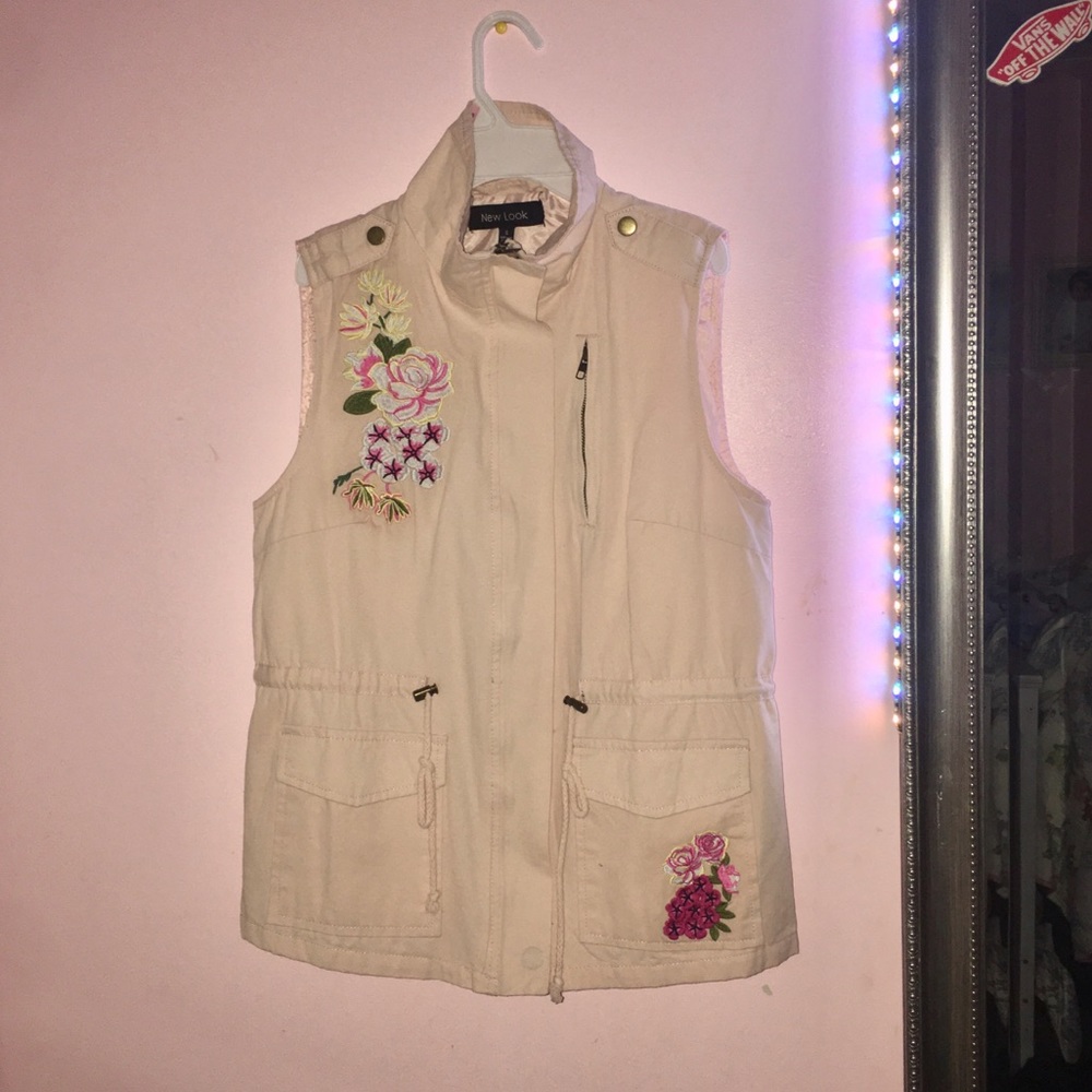 Pink rose jacket with no sleves